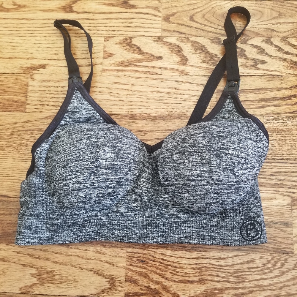 (M) Bravado! Heathered Grey Nursing Bra Comfort Soft Post Pardum